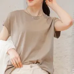 ライトベージュ 半袖 Tシャツ M シンプル