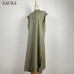 SACRA バンドカラー ワンピース 日本製 ゆったり