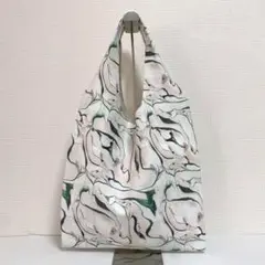 【美品】COS コス レザー ハンドバッグ ワンショルダー プリント デザイナー