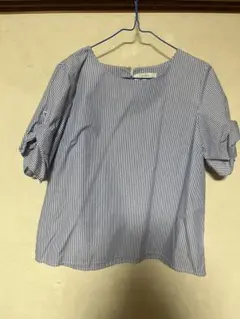 グローブ　半袖ストライプブラウス　Ｍサイズ　grove