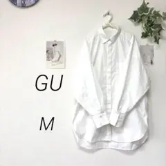 8559-1 GU ジーユー シャツワンピース ブラウス M 無地