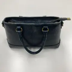 DARGREE ネイビー レザー ハンドバッグ