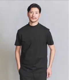 WEB限定WARDROBESMARTクリアガスコットンモックネックT BK