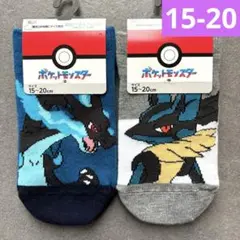 ⭐️新品⭐️ポケモン　靴下　15〜20㎝　メガリザードンX メガルカリオ　2足組
