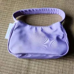 ラベンダー ナイロン ハンドバッグ