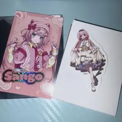 周央サンゴ　デコラモード　チェキ風カード&6周年 ステッカー