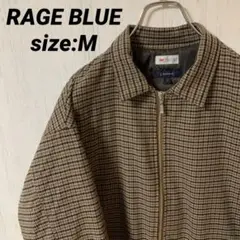 《希少》RAGE BLUEチェック柄 ジップアップジャケット　サイズM