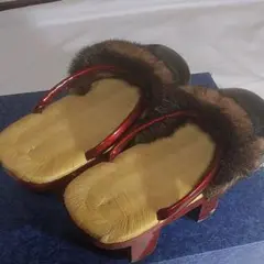 津軽塗り冬物防寒草履ござ仕上げN006