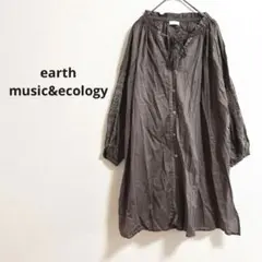 a913【earthmusic&ecology】ペイズリー柄ヴィンテージ風ワンピ