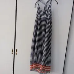 ストライプ柄キャミワンピース　コットン