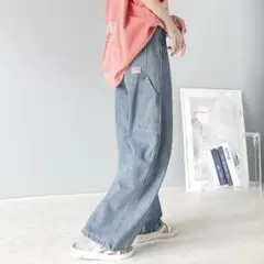 ワイドデニム ウエストゴム Sサイズ 150cm