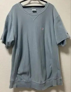 【美品】Champion ライトブルー 水色　半袖 トレーナー　メンズ　Ｌ