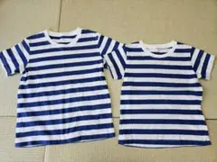 無印良品 ボーダー半袖Tシャツ 100cm＆120cm 2枚セット