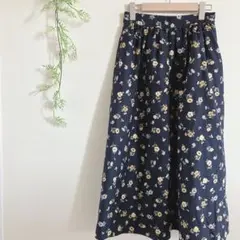 [アースミュージック】春　花柄　ふんわりスカート　カジュアル　かわいい　裏地あり