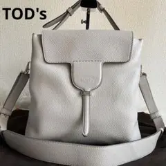 ✨️美品✨️ TOD's セアー セラ ショルダーバッグ 2way レザー グレー