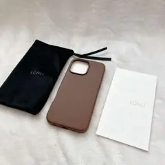 ☆ iPhone 16 Pro Max用 ヨーロッパレザー製 ダークブラウン