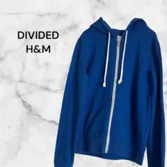 【ディバイデッド】H&M 青 フルジップパーカー カジュアル 微裏起毛 SS