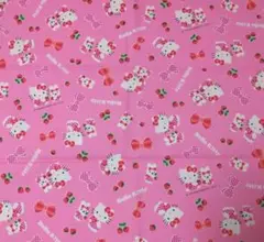 SANRIO☆HELLO KITTY☆生地(いちごりぼんピンク)②☆2010年