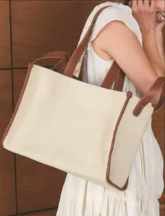 【美品】Ami Haruna×Donoban キャンバスパイピングトートバッグ