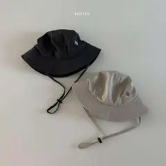 韓国子供服 BONITO バケットハット ベージュ シャカシャカ F