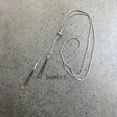 シルバー　銀　ロング　ネックレス アクセサリー　上品　華奢　三角　トライアングル