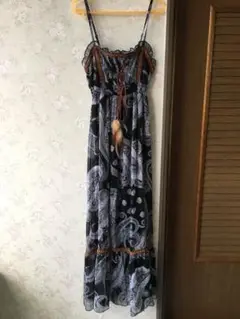 美品 サラサラ ロングワンピース