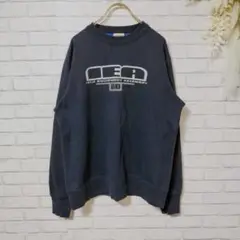 【美品】(M) IXI:Z トレーナー ビックプリント ネイビー プルオーバー