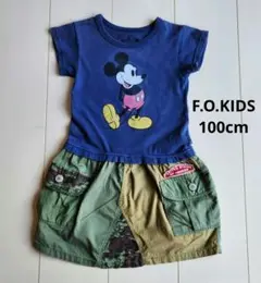 F.O.KIDS ミッキーマウス 半袖ワンピース 100cm