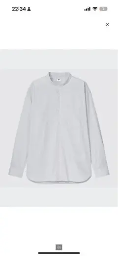 UNIQLO EFCブロードスタンドカラーシャツ L グレー