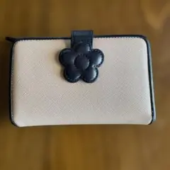 MARY QUANT 二つ折り財布 ベージュ