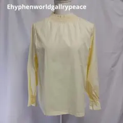 Ehyphenworldgallrypeace 淡い黄色 長袖シャツ ブラウス