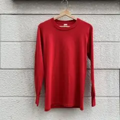 70s 80s USA製 無地 長袖Tシャツ ヘルスニット vintage