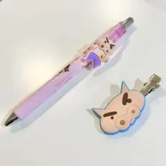 新品◾️ぶりぶりざえもん ボールペン＆ヘアピンセットクレヨンしんちゃんプライズ