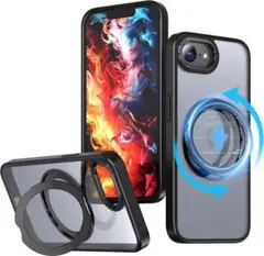 【新品】iPhone 16e ケース Magsafe対応 360度回転スタンド