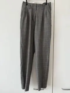 support surface チェック柄 サルエルパンツ タック入り