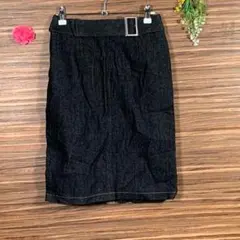 chantine シャンティーヌ️ スカート M相当 ベルト付 黒 ブラック