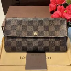 極美品‼️ ルイヴィトン ダミエ ポルトフォイユ サラ 財布 長財布