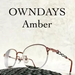 極美品　OWNDAYS　Amber　メガネ　ピンクゴールドフレーム