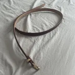 ブラウンレザー ベルト ゴールドバックル