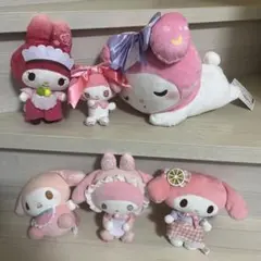 サンリオキャラクターズ　　マイメロディ　ぬいぐるみ　おまとめ6点セット