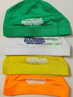 CENTRAL SPORTS スイムキャップ　帽子 オレンジ　黄色　緑