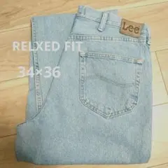 Lee RELXED FIT デニム 34×36 メキシコ製 ライトブルー