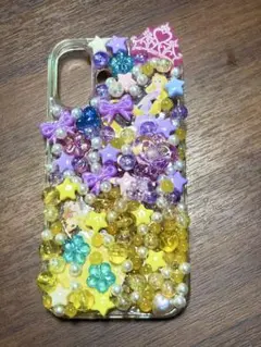 【ハンドメイド】デコ スマホケース iPhone16対応 デコレーションケース
