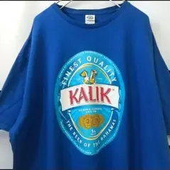 DELTA KALIK 企業ロゴ ビッグサイズ Tシャツ ブルー 2XL 古着