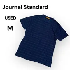 Journal Standard ストライプ　パイル Tシャツ M USED