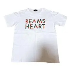 【美品】ビームスハート　ボタニカル柄ロゴTシャツ　Ｌサイズ