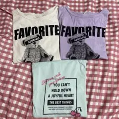140cm ロンT まとめ売り 3着セット 女の子 長袖 Tシャツ