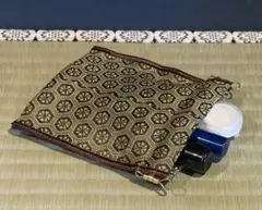 【ばねぐちポーチ】　畳縁　12㎝　カン付き　マチ付　軽い　丈夫　小物　新品