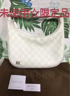 お早い方優先!未使用・限定品☆GUCCI 可愛いホワイトハンドショルダーバック