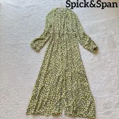Spick & Span シアー フラワー プリント ロングワンピース 花柄
